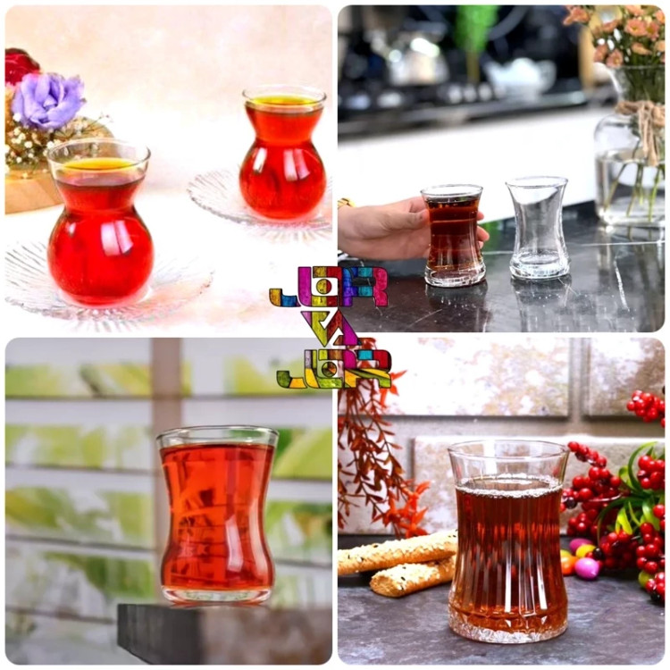 استکان کمر باریک 6 عددی مدلهای دیلما، اسلو، آنالیا، تلما، سیلوان، گلجام، تارا، بونیتو، دلوین استکان عربی
