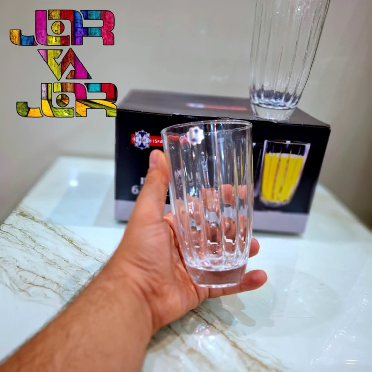 نیم لیوان و لیوان دسپینا بسته 6 عددی بلور اصفهان با جعبه کادویی