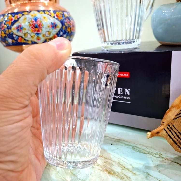لیوان دسته دار آتن شیاردار 6 عددی کادویی