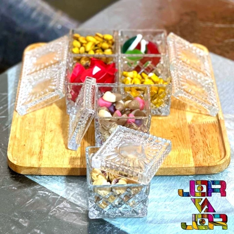 تنقلات خوری دو مدل خشتی و الیسیا یک عددی قندان شکلات خوری خرما خوری کادویی