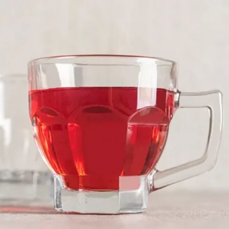 فنجان چای شفاف 6 عددی ضد شوک،  کادویی 100 سی سی