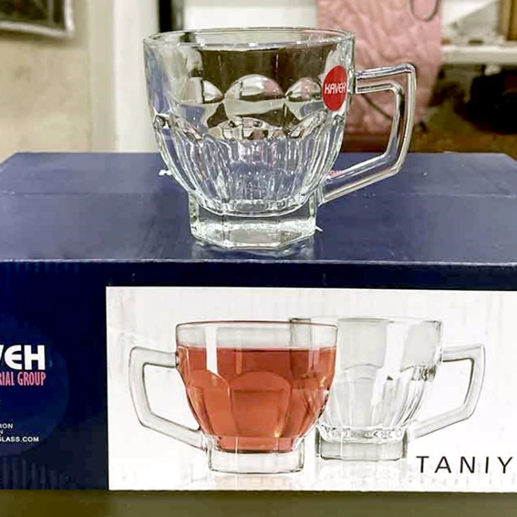 فنجان چای شفاف 6 عددی ضد شوک، کادویی 100 سی سی