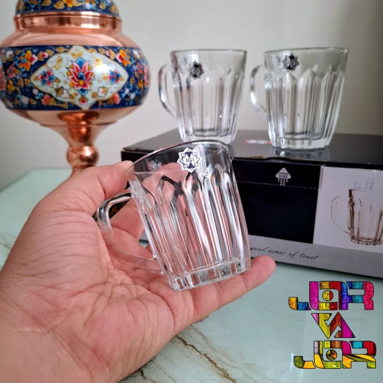 استکان امیلیا دسته دار 6 عددی ارسال رایگان