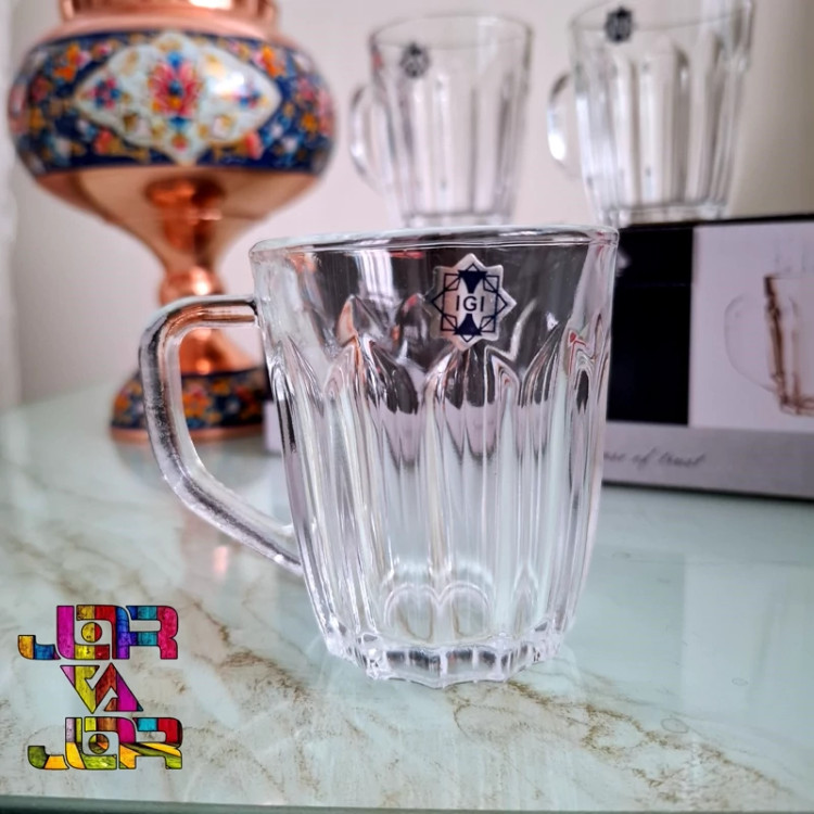 استکان امیلیا دسته دار 6 عددی ارسال رایگان
