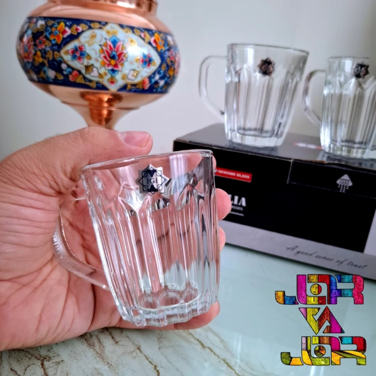 استکان امیلیا دسته دار 6 عددی ارسال رایگان