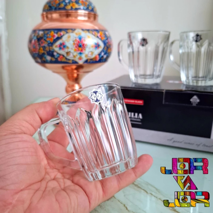 استکان امیلیا دسته دار 6 عددی ارسال رایگان