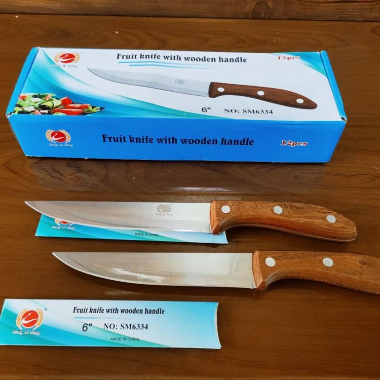 چاقو آشپزخانه تیغه استیل برند فنگ فنگ وارداتی 6 اینچ