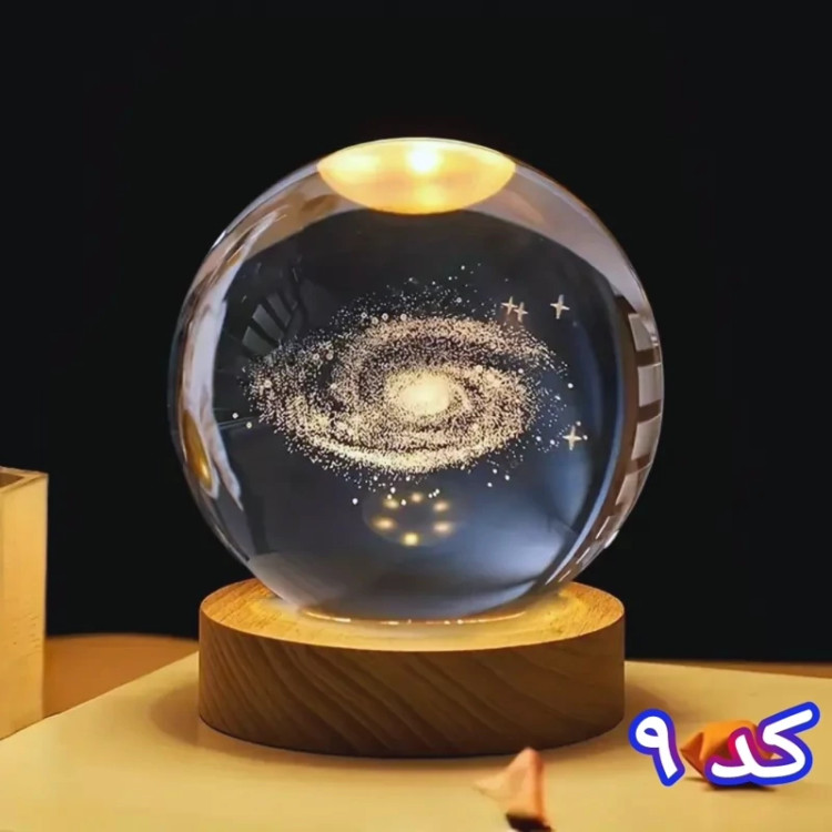 گوی کریستالی سایز 8 ارسال رایگان طرحهای جذاب پایه چوبی - شب چراغ چراغ خواب فضانورد