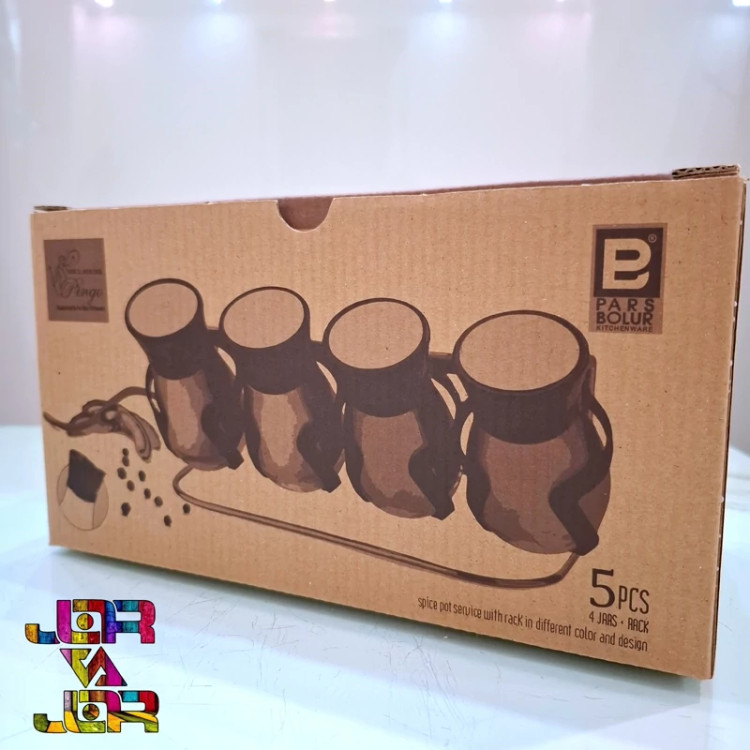 ست ادویه پاش 4 پارچه رومیزی پینگو ارسال رایگان با درب 2 حالته و روان