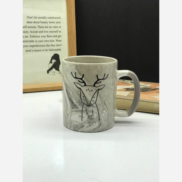 ماگ ماربل طرح حیوانات جنگلی رنگ ثابت درجه یک با ضمانت