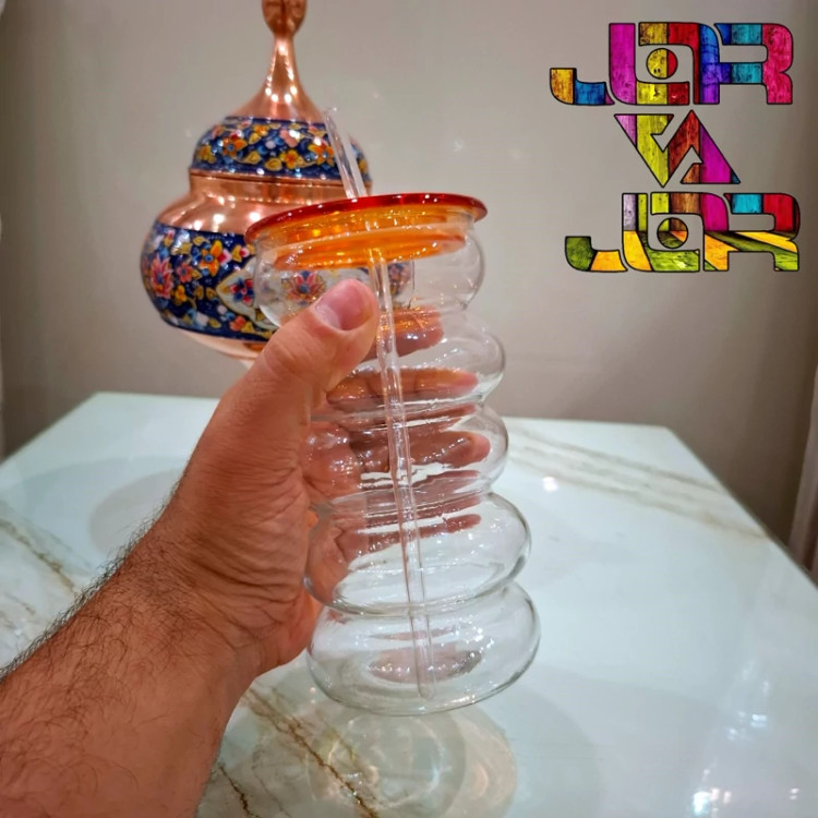 لیوان دوناتی نی دار لیوان فنری ارسال رایگان ماگ دوناتی با درب لیوان اسموتی لیوان بلند یک عددی