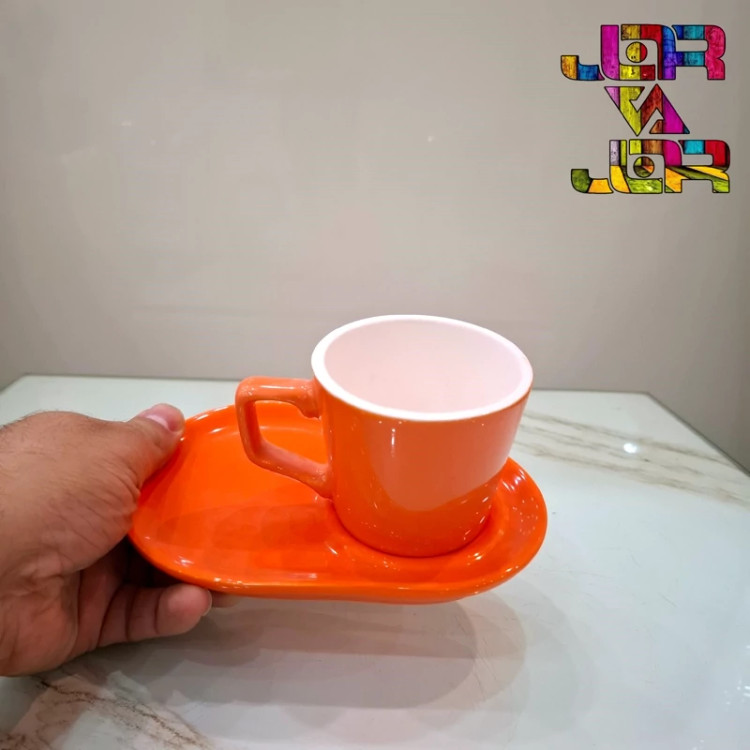 فنجان با زیره ماگ و کیک خوری قهوه خوری متنوع یک عددی