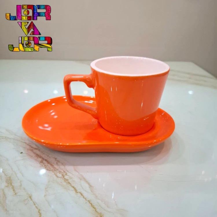 فنجان با زیره ماگ و کیک خوری قهوه خوری متنوع یک عددی