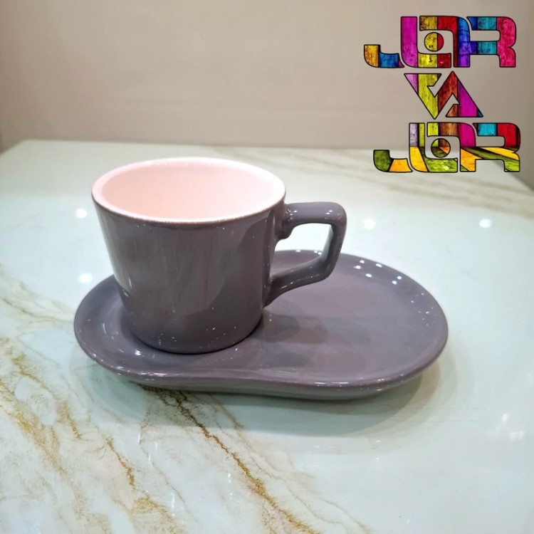 فنجان با زیره ماگ و کیک خوری قهوه خوری متنوع یک عددی