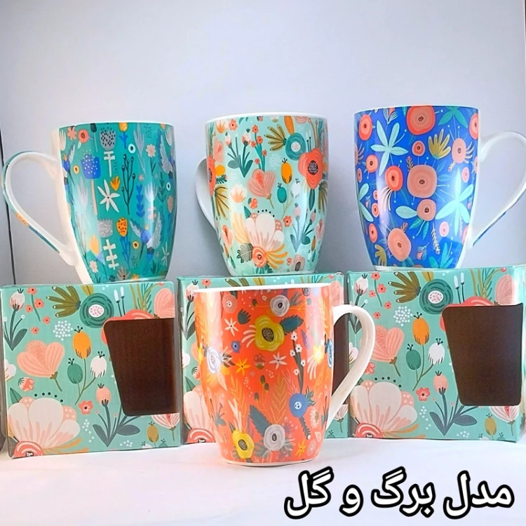 ماگ وارداتی جنس چینی ارسال رایگان با طرحهای متنوع برند Rslee در 5 مدل انتخابی
