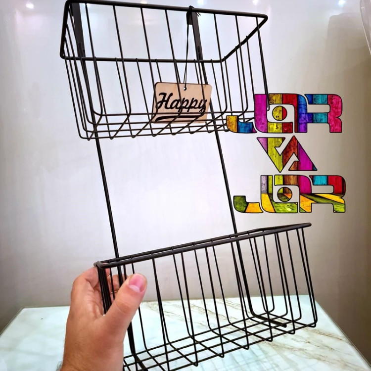آویز کابینتی دو طبقه فلزی نظم دهنده کابینتی یک عددی