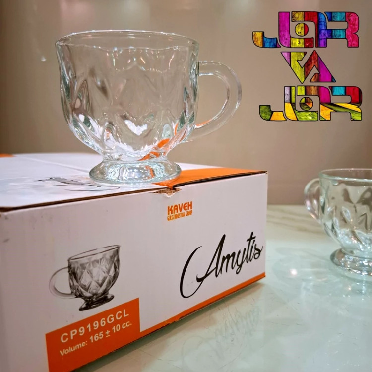 فنجان آمیتیس شفاف 6 عددی کادویی 165 سی سی