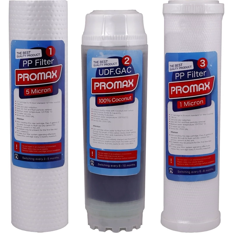 پک فیلتر تصفیه آب خانگی سه مرحله پرومکس PROMAX