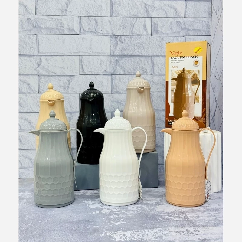 فلاسک چای قهوه دمنوش 400 میلی لیتری فلاسک داخل شیشه ای