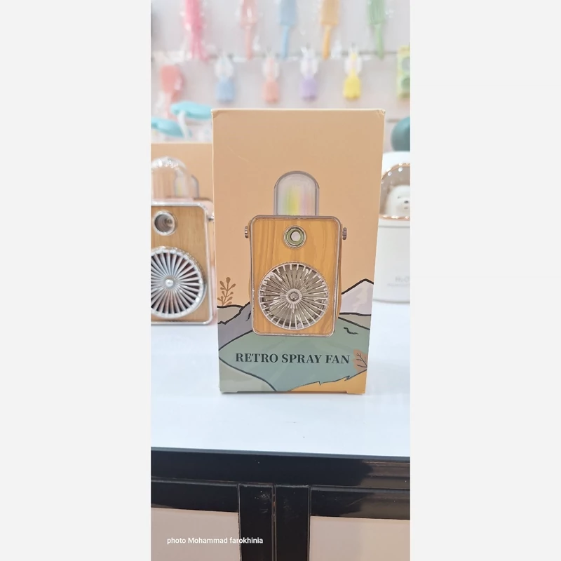مینی کولر مه پاش دستی و رومیزی شارژی قابل حمل مینی فن پنکه مه پاش شارژی
