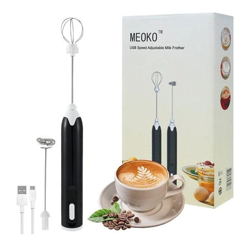 همزن شارژی 3 سرعته مدل Meoko همزن شارژی تخم مرغ همزن کاپوچینو همزن مسافرتی همزن شیرینی