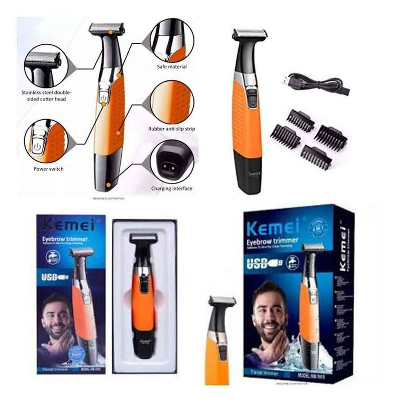 ژیلت برقی ماشین اصلاح موهای زائد بدن کیمی مدل KM-1910 اصلاح زیر بغل اصلاح کل بدن