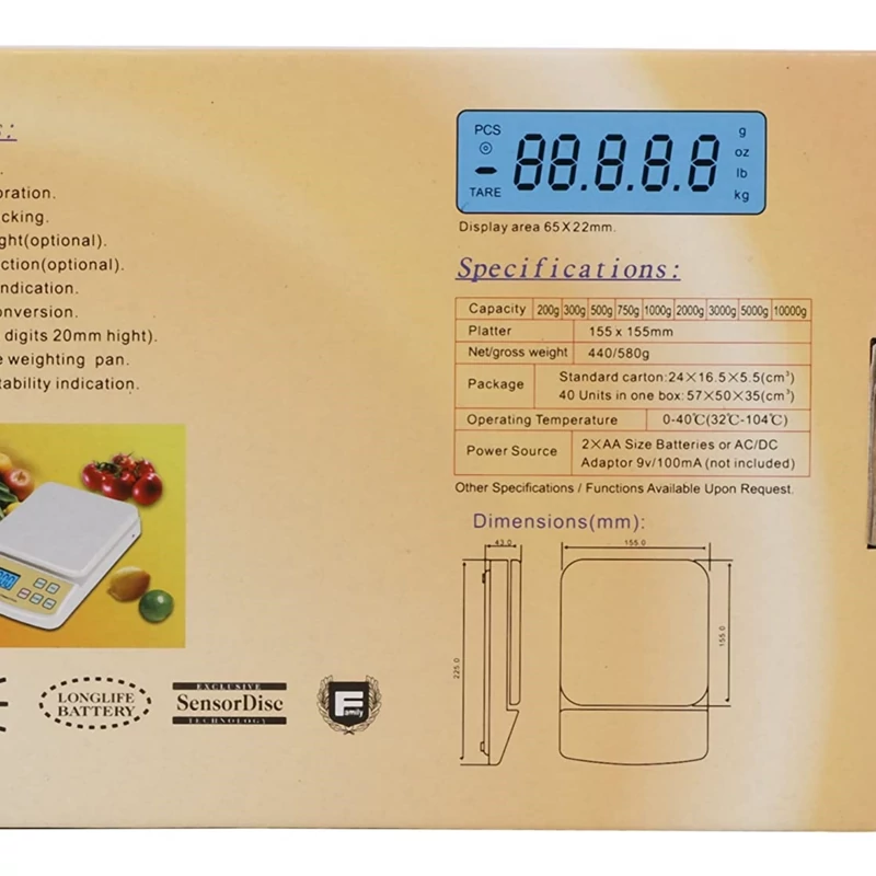 ترازو دیجیتالی آشپزخانه 10 کیلویی مدل SF400A ترازو زرگری ترازو 10 کیلو آشپزخانه