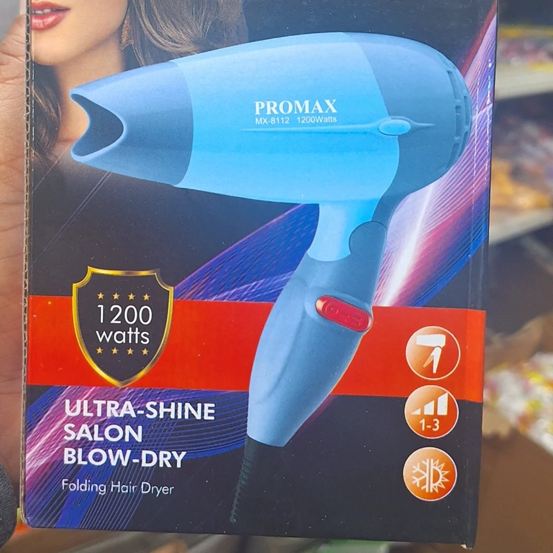 سشوار مسافرتی پرومکس با قدرت 1200 وات PRO MAX