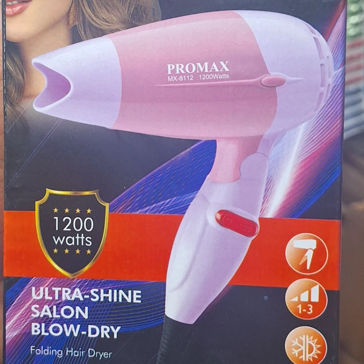 سشوار مسافرتی پرومکس با قدرت 1200 وات PRO MAX