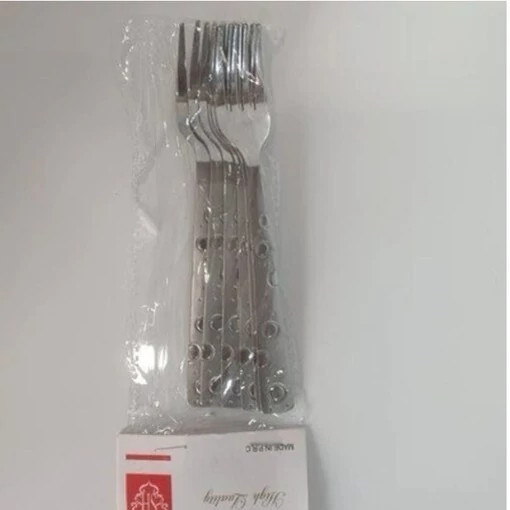چنگال میوه خوری طرح توپی استیل (پک کامل6 چنگال کوچک)6تایی