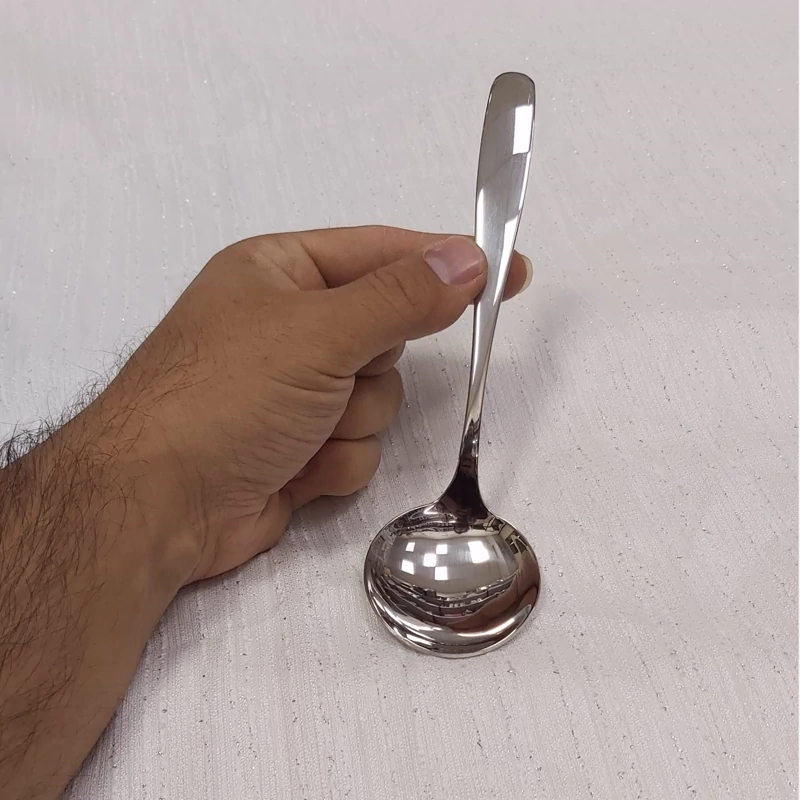ملاقه سوپ خوری ملاقه خورشت استیل 6تایی ،ملاقه ماست ،قاشق خورشت(ملاقه کوچک)6عدد