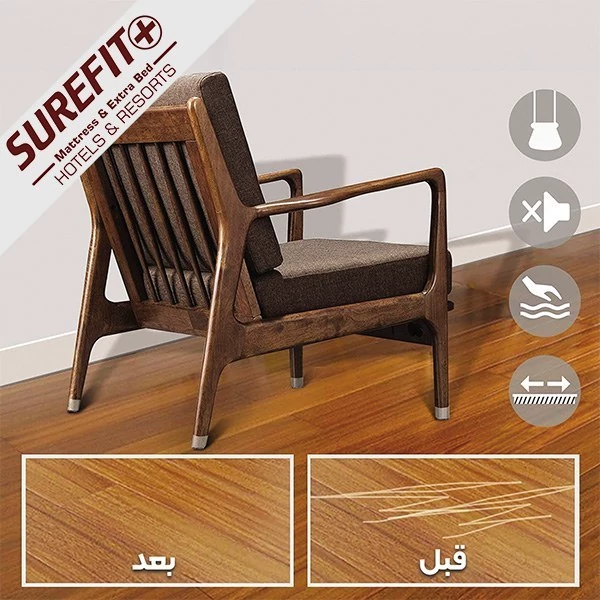 صداگیر و محافظ سیلیکونی پایه مبل و صندلی نمد دار Ordered by surfitمتوسط دارای حالت کشسانی و انعطاف پک 4تایی (بسته 4تایی)