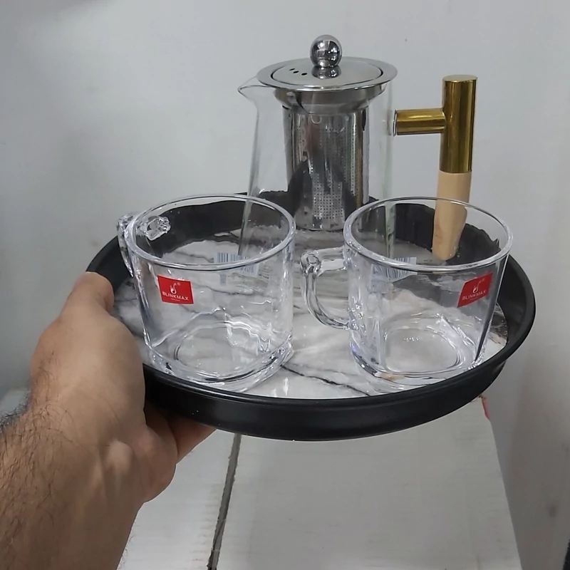 سینی گرد طرح سنگ کوچک