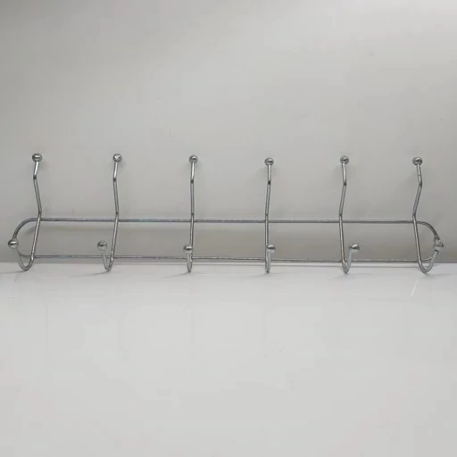 رخت آویز 12شاخه دیواری فلزی بزرگ گیره لباس دیواری طول48سانتیمتر(آویز لباس 10 شاخه فلزی دیواری) محکم