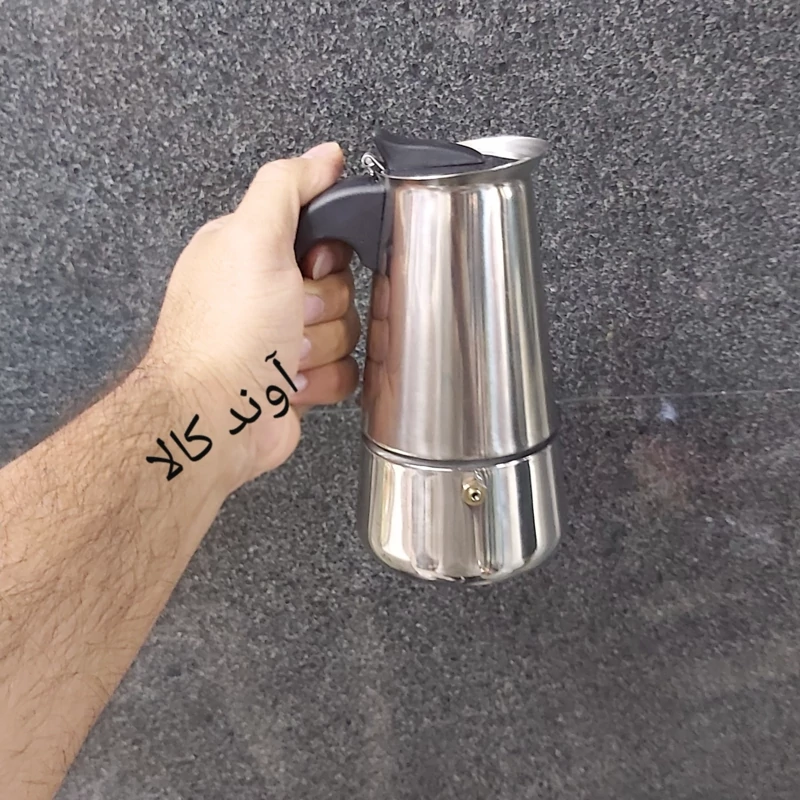 موکاپات 4 کاپ استیل اسپرسو ساز روگازی(قهوه جوش دستی)اسپرسو میکرEspresso maker موکاپات 4نفره