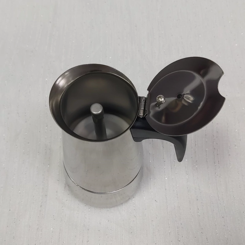 موکاپات 4 کاپ استیل اسپرسو ساز روگازی(قهوه جوش دستی)اسپرسو میکرEspresso maker موکاپات 4نفره