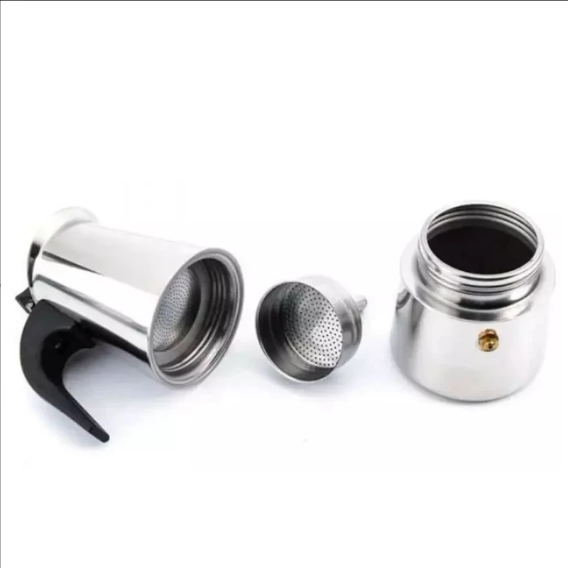 موکاپات 4 کاپ استیل اسپرسو ساز روگازی(قهوه جوش دستی)اسپرسو میکرEspresso maker موکاپات 4نفره