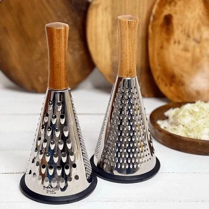رنده دستی مخروطی دسته چوبی سایز متوسط (خرد کن دستی)