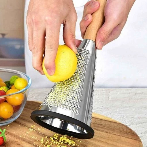 رنده دستی مخروطی دسته چوبی سایز متوسط (خرد کن دستی)
