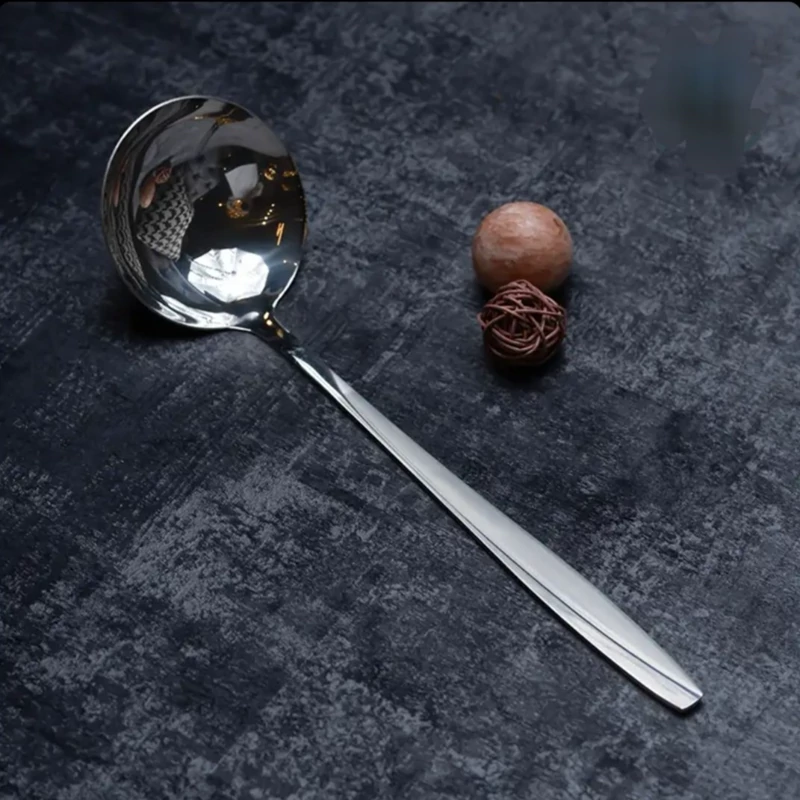 ملاقه استیل مات و براق طرح ماینز قاشق خورشت(ملاقه خورشت)