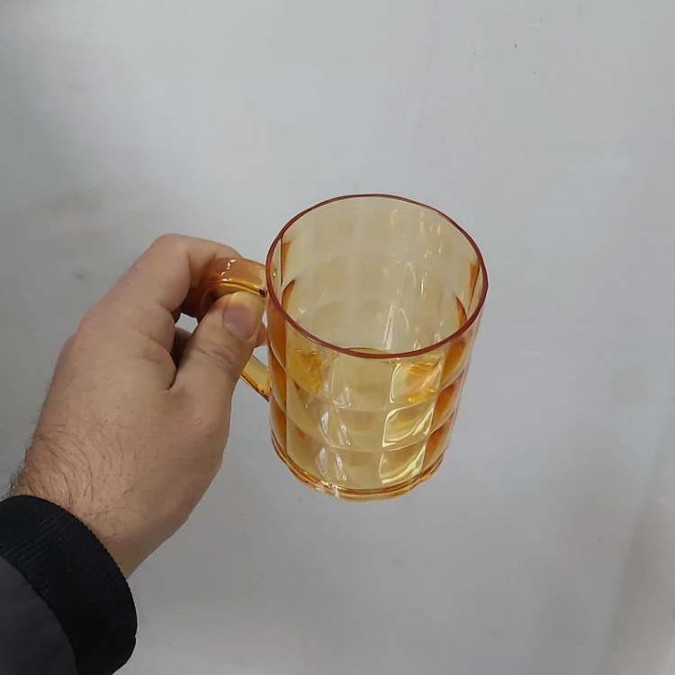 لیوان دسته دار اکرولیک رنگی نشکن ماگ دسته دار بزرگ رنگی(هرعدد) تک یا عمده