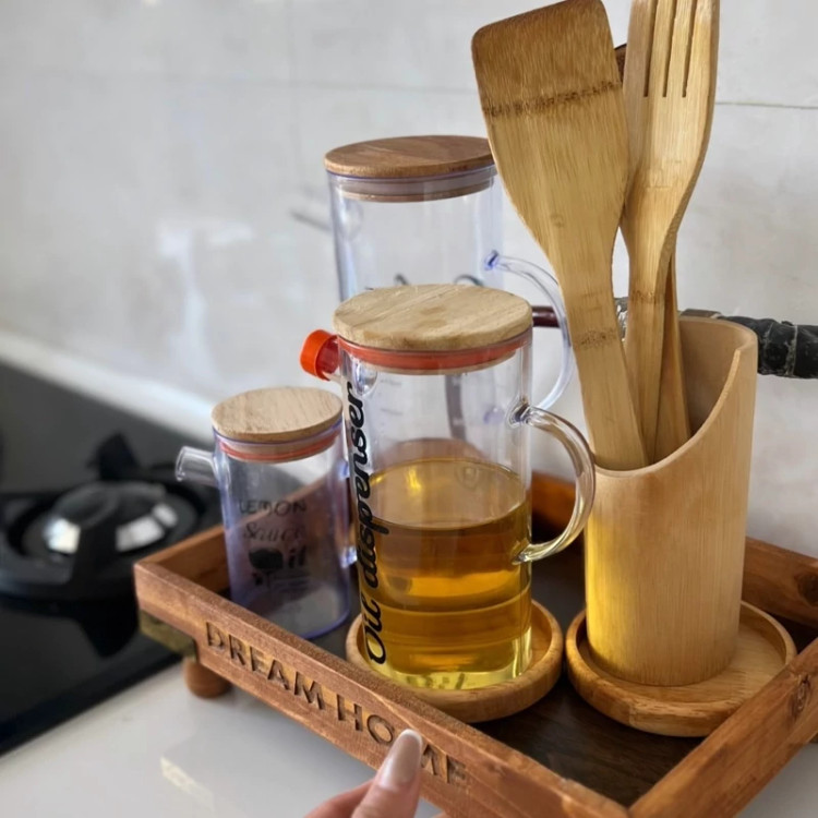 روغن ریز درب واشردار و درجه دار 700میلی لیتر بطری روغن(ظرف روغن مدرج)بطری روغن