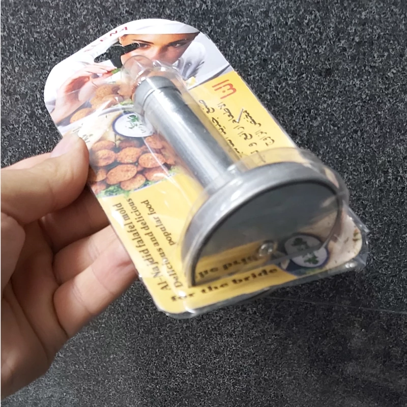 قالب فلافل زن استیل سایز بزرگ کشویی فنری (1 عدد) قطر 7 cm