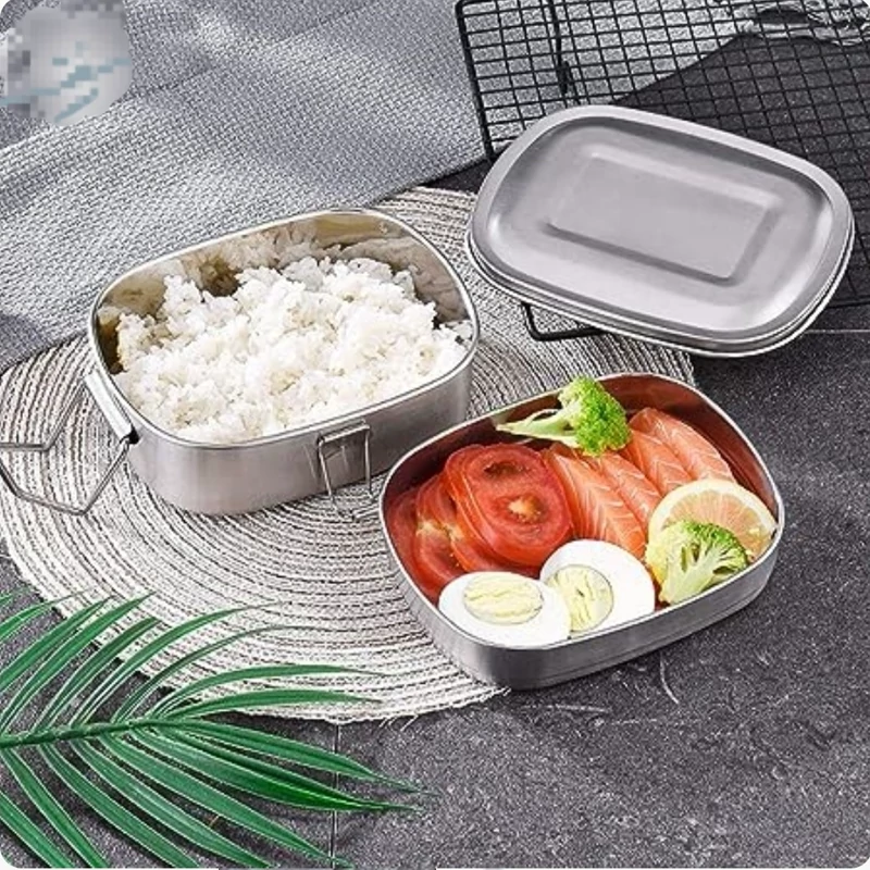 ظرف غذا ناهاربری 2 طبقه استیل قفل دار بزرگ (استیل نگیر وارداتی)سایز بزرگ