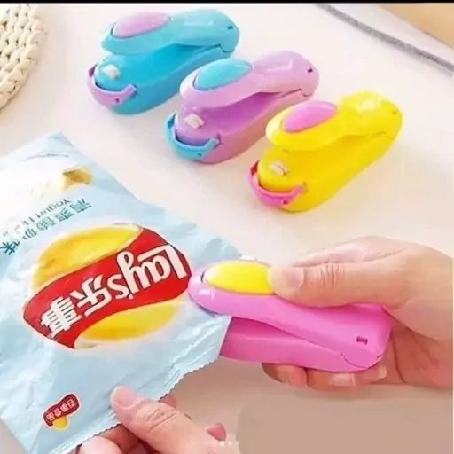 دوخت پلاست حرارتی باطری خور( دوخت حرارتی کیسه های مواد غذایی) پلمپ کیسه( کارکرد فقط با باتری قلمی الکالاین)