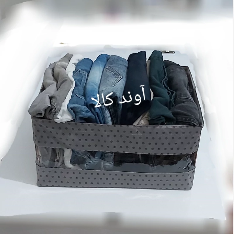 باکس شلوار استنددار برزنتی خالدار اسکلت فلزی کفی چوبی(نظم دهنده شلوار لباس)ابعاد نوشته شده عکس واقعیست عینش ارسال میشه