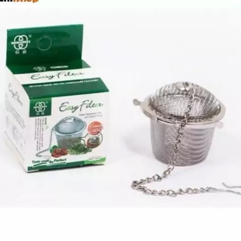 صافی دمنوش چای صاف کن زنجیری قفل شونده توپی(صافی چای استیل)تفاله گیر استوانه قفل شو سایز کوچک