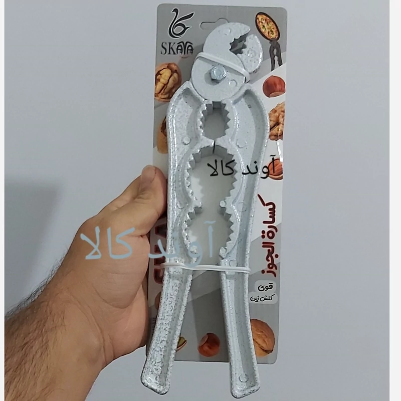 گردوشکن انبری فلزی محکم اسکاوا دارای 3ردیف و انبر گردوشکن خانگی(مناسب فندق،گردو،بادام،پسته و...)انبر حریف
