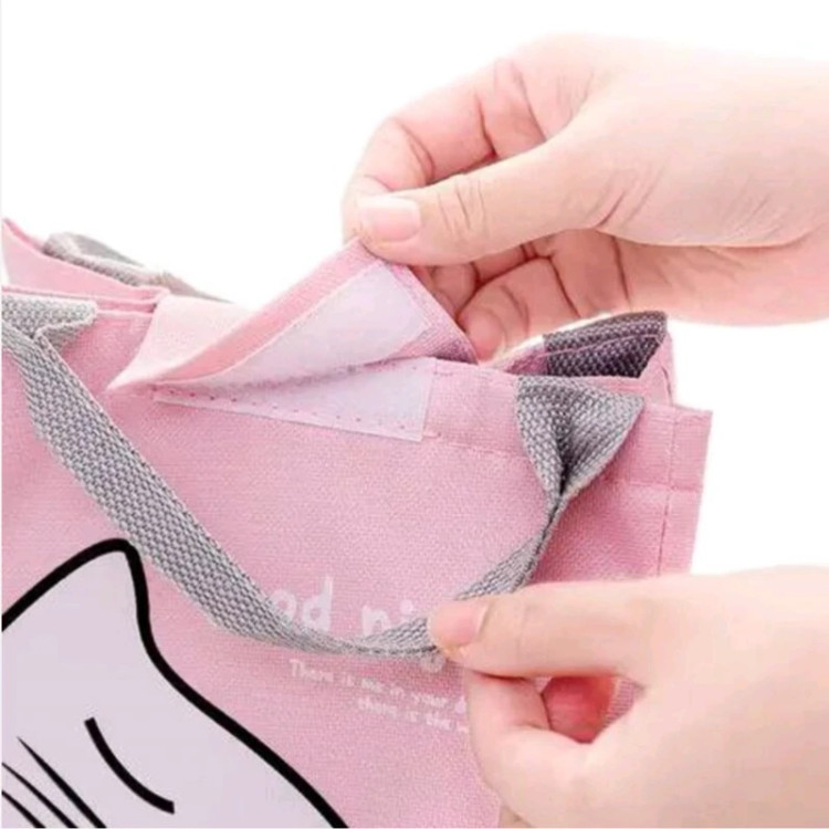 کیف حمل غذا کودک برزنتی عایق فویل دار دسته دار حمل آسان و کاربردی(کیف غذای فانتزی ساک غذا لانچ باکس)گرم و سرد نگهدارنده