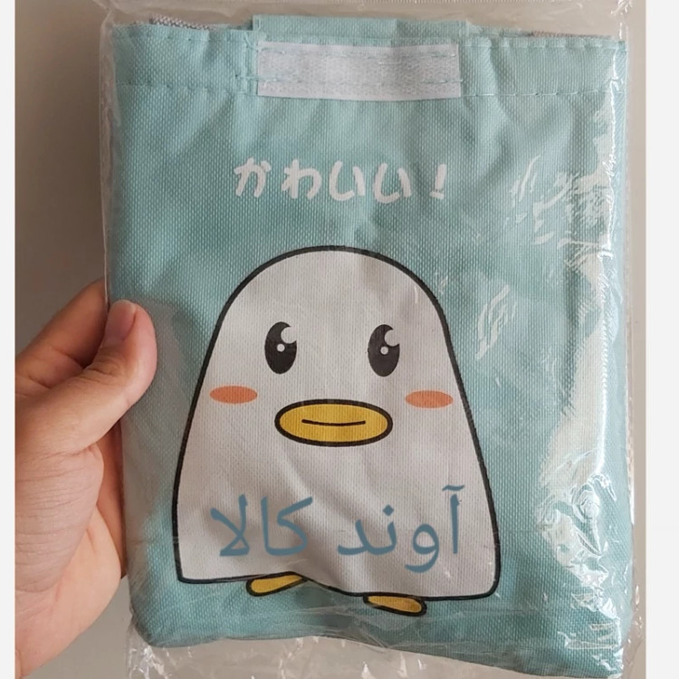 کیف حمل غذا کودک برزنتی عایق فویل دار دسته دار حمل آسان و کاربردی(کیف غذای فانتزی ساک غذا لانچ باکس)گرم و سرد نگهدارنده